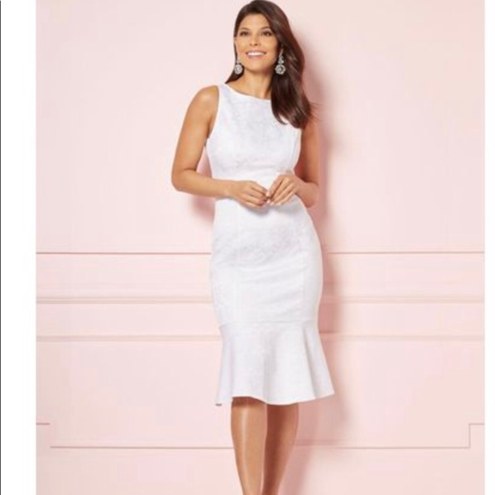 EVA MENDEZ Floral Jacquard Dress